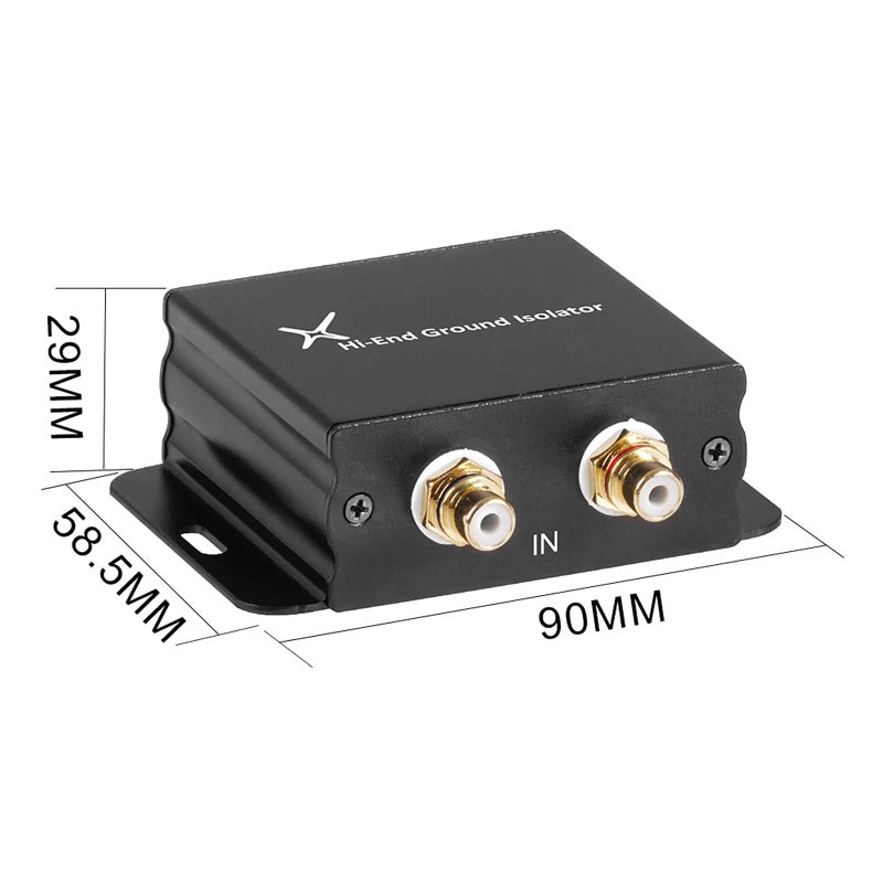 XtremPro Hi-end Ground Loop Noise Isolator/Filter for Car Audio/Home High-Fidelity System - Black (65042) - Image 2